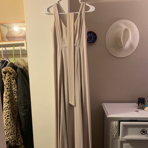 Show Me Your Mumu Jenn Maxi Bridesmaid Dress in color Show Me the Ring Crisp - Picture 3 of 8